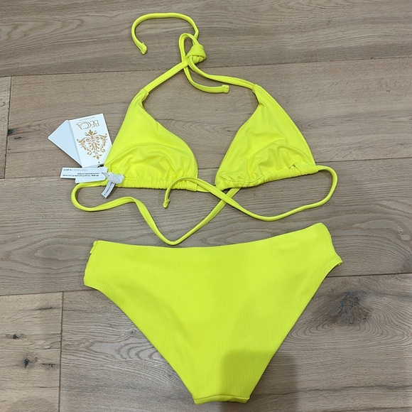 BECCA neon yellow bikini set. NWT! no padding included!💛 - Picture 2 of 4